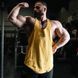 XXXL Explosivefibres OG Cotton Rib Stringer Vest (Yellow) спортивна чоловіча майка для бодібілдингу. M-1459 фото 3