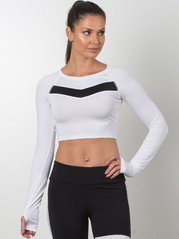 Спортивный женский топ Performance  Crop Top Bra (White) Ryderwear CrT-734 фото