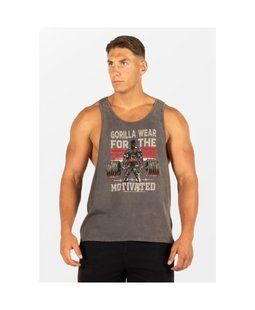 Gorilla Wear Churchill Stringer (Washed Gray) спортивна чоловіча майка для бодібілдингу M-1386 фото