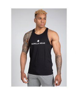 Gorilla Wear Carter Stretch Tank (Black) спортивна чоловіча майка для бодібілдингу M-1034 фото