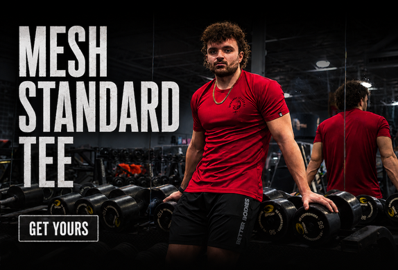 Better Bodies Mesh Standard Tee (Chili Red) спортивна чоловіча футболка для бодібілдингу. F-1509 фото