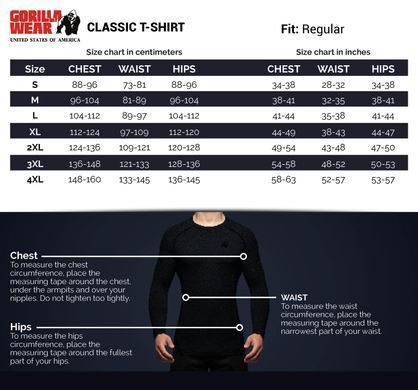 Gorilla Wear  Classic T-shirt (White) спортивна чоловіча футболка для бодібілдингу. F-116 фото
