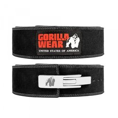 Спортивний чоловічий пояс  4 Inch Lever Belt (Black) Gorilla Wear 863 фото