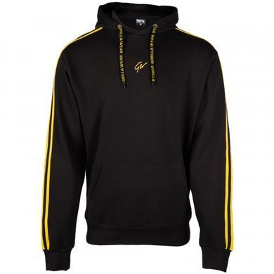 Спортивна чоловіча худі  Banks Hoodie (Black/Yellow) Gorilla Wear BH-1062 фото