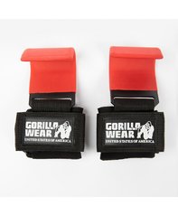 Спортивные унисекс крюки Weight Lifting Hooks (Black/Red) Gorilla Wear WLH-1119 фото