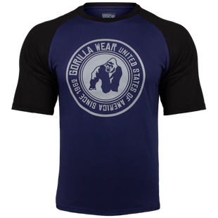 Gorilla Wear Texas T-shirt (Navy/Black) спортивна чоловіча футболка для бодібілдингу F-92 фото