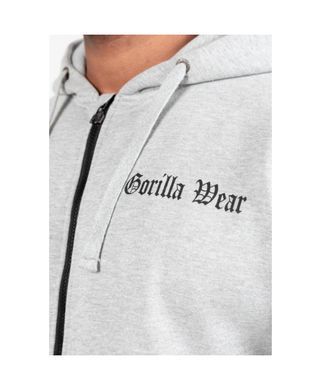 Спортивна чоловіча худі Utah Zipped Hoodie (Light Gray) Gorilla Wear ZH-1380 фото