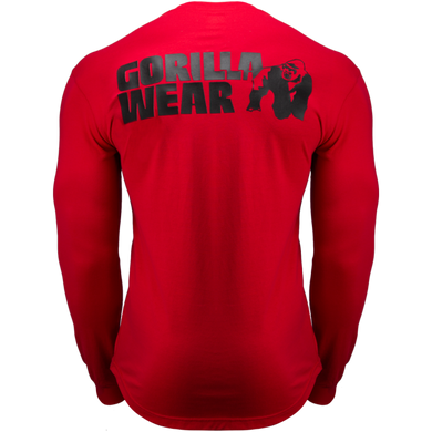 Спортивная мужская футболка Williams Longsleeve (Red)  Gorilla Wear LS-742 фото