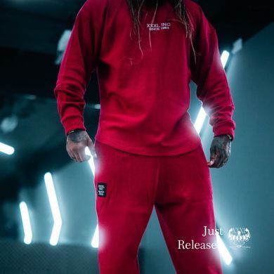 Explosive Fibres Stretch Thermal Waffle (Dark Red) мужской спортивный костюм для бодибилдинга. MS-1558 фото