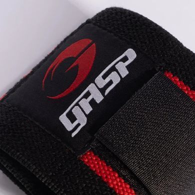 GASP wrist wraps (Black/Red) спортивні кистьові бинти для бодібілдингу. WrW-1485 фото