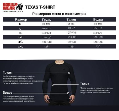 Спортивна чоловіча футболка Texas T-Shirt (Navy/Black) Gorilla Wear   F-92 фото