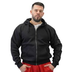 Спортивная мужская кофта  Zip-Hoody "Gym" (Black) Brachial ZH-154 фото