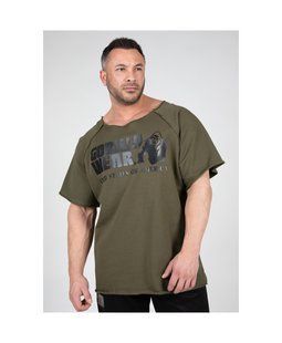 Gorilla Wear Classic Work Out Top (Green) спортивна чоловіча футболка для бодібілдингу TT-686 фото