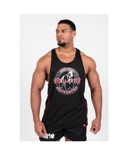 Gorilla Wear Casper Stringer (Black/Red) спортивна чоловіча майка для бодібілдингу M-1413 фото