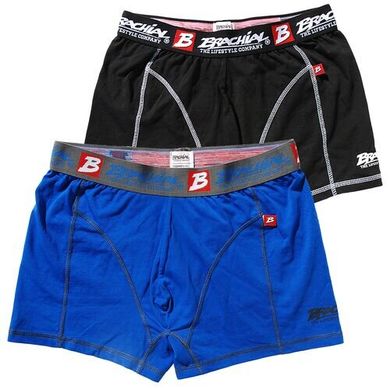 Спортивні чоловічі шорти Boxer Shorts (BLUE & BLACK) Brachial BSh-374 фото