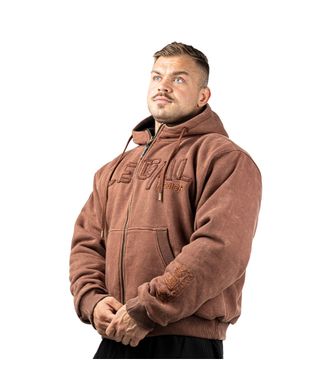 Спортивная мужская куртка "Stonewashed" Hoodie (Brown) Legal Power KS-497 фото