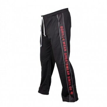 Спортивные мужские штаны Functional Mesh Pants (Black/Red) Gorilla Wear  SP-425 фото