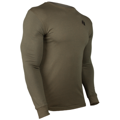 Спортивная мужская футболка Williams Longsleeve (Green)  Gorilla Wear LS-743 фото