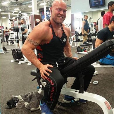 Gorilla Wear Functional Mesh Pants (Black/Red) eспортивні чоловічі штани для бодібілдингу. SP-425 фото