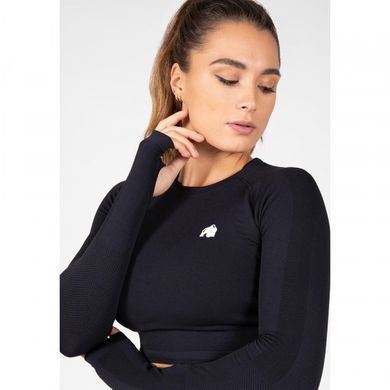 Gorilla Wear Hilton Long Sleeve (Black) спортивний жіночий топ для фітнесу TLs-1448 фото