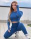 Gorilla Wear Hilton Long Sleeve (Blue) спортивний жіночий топ для фітнесу TLs-827 фото 5