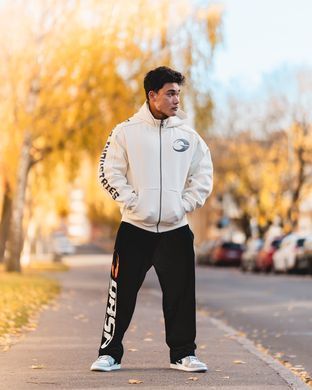 Gasp Sweatpants  (Black/White) спортивні чоловічі штани для бодібілдингу. SwP-1064 фото