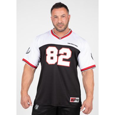 Спортивна чоловіча футболка Trenton Football Jersey (Black/White) Gorilla Wear  F-16 фото