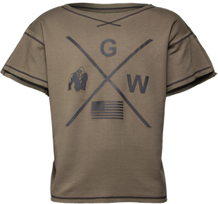 Gorilla Wear Sheldon Work Out Top (Green) спортивна чоловіча футболка для бодібілдингу. TT-900 фото