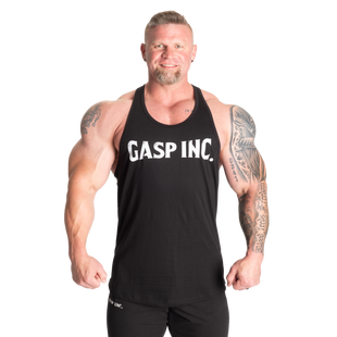 Gasp  Essential T-Back (Black/White) спортивна чоловіча майка для бодібілдингу. M - 1471 фото