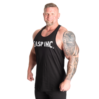 Gasp  Essential T-Back (Black/White) спортивна чоловіча майка для бодібілдингу. M - 1471 фото