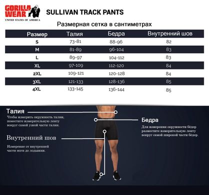 Спортивні чоловічі штани  Sullivan Track Pants (Black) Gorilla Wear Sp-801 фото