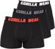Спортивные мужские трусы Boxershorts 3-pack (Black) Gorilla Wear BSh-67 фото 1
