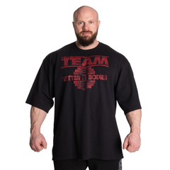 Спортивна чоловіча футболка Team Iron Thermal Tee (Black/Red) Better Bodies F-561 фото