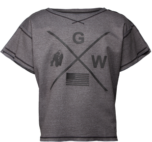 Gorilla Wear Sheldon Work Out Top (Gray) спортивна чоловіча футболка для бодібілдингу. TT-901 фото