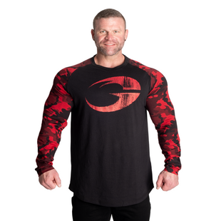 Спортивная мужская футболка Original raglan ls (Black/Red camo) Gasp F-644 фото