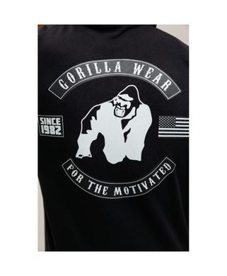 Gorilla Wear Huntley Sleeveless Hoodie (Black) мужская спортивная безрукавка для бодибилдинга. SL-1388 фото