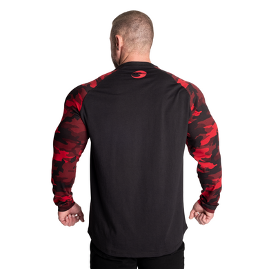 Спортивная мужская футболка Original raglan ls (Black/Red camo) Gasp F-644 фото