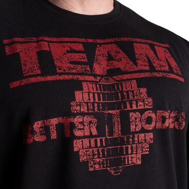 Спортивна чоловіча футболка Team Iron Thermal Tee (Black/Red) Better Bodies F-561 фото