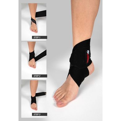 Спортивные бинты на голеностоп Ankle Wraps (Black) Gorilla Wear SpW-1111 фото