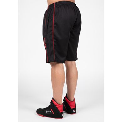 Спортивні чоловічі шорти  Wallace Mesh Shorts (Black/Red) Gorilla Wear   MhS-1121 фото