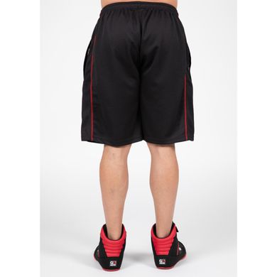Спортивні чоловічі шорти  Wallace Mesh Shorts (Black/Red) Gorilla Wear   MhS-1121 фото